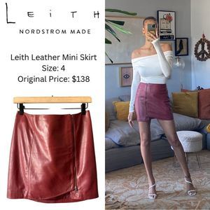 Leith Leather Mini Skirt